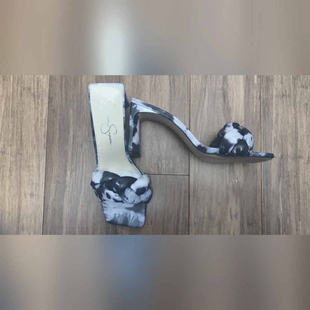 Jessica Simpson Wooven Strap High Heel Sandals- Size 8
